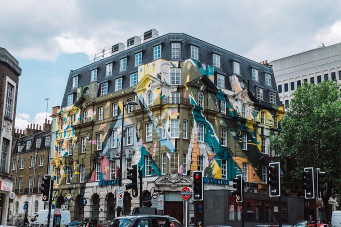 barclays building kings cross colourful