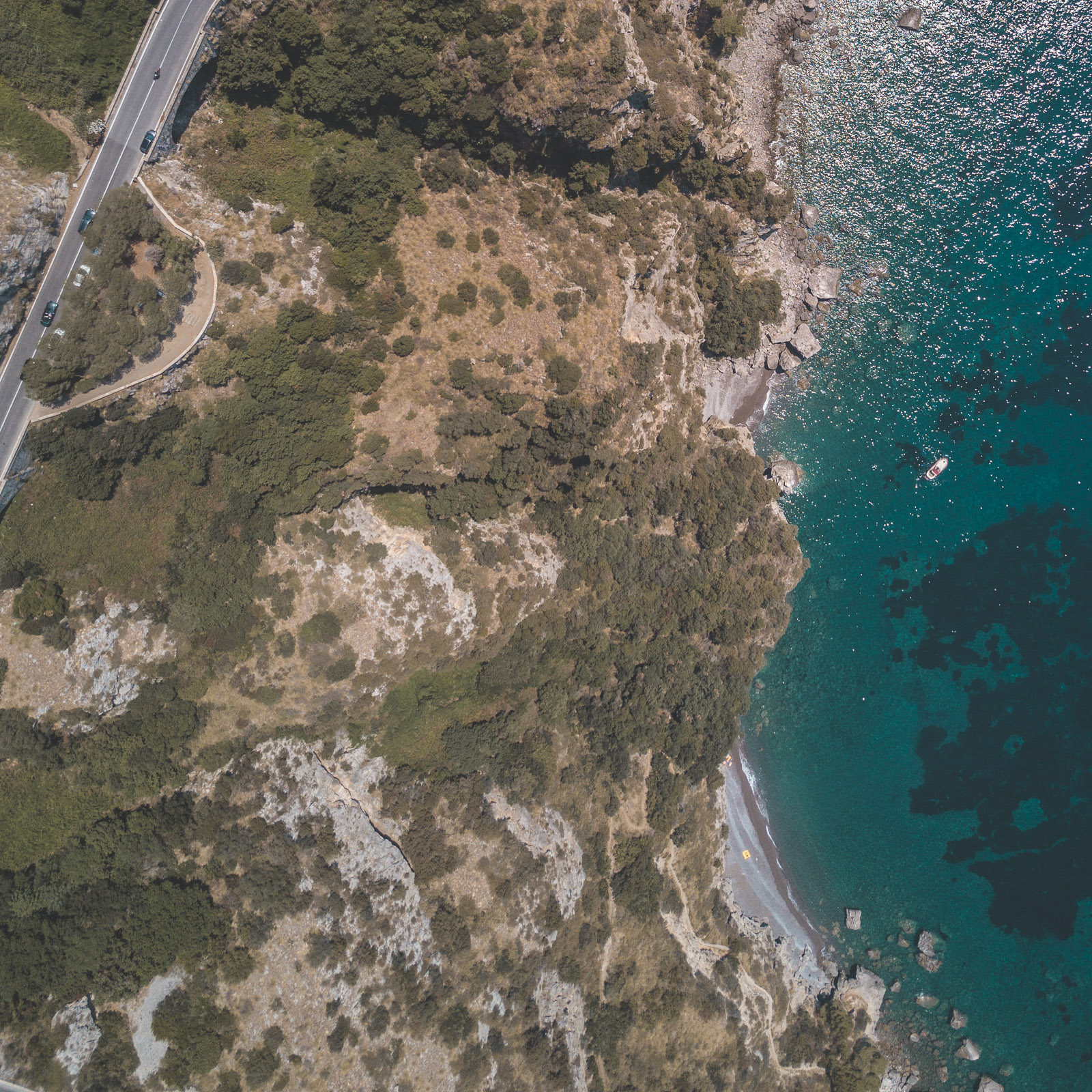 amalfi coast drone