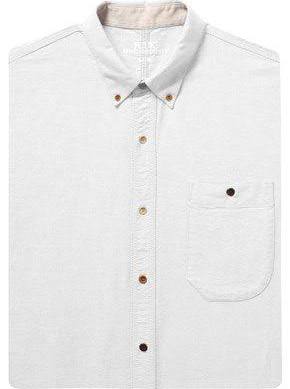 Ventuno Slim Fit White Single Cuff Oxford Button Down Shirt