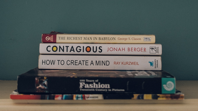 reading material blogger shelf